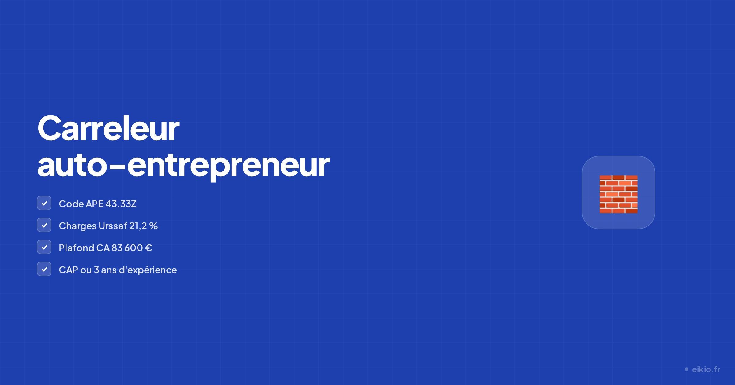 Devenir carreleur auto-entrepreneur en 2026 : guide complet