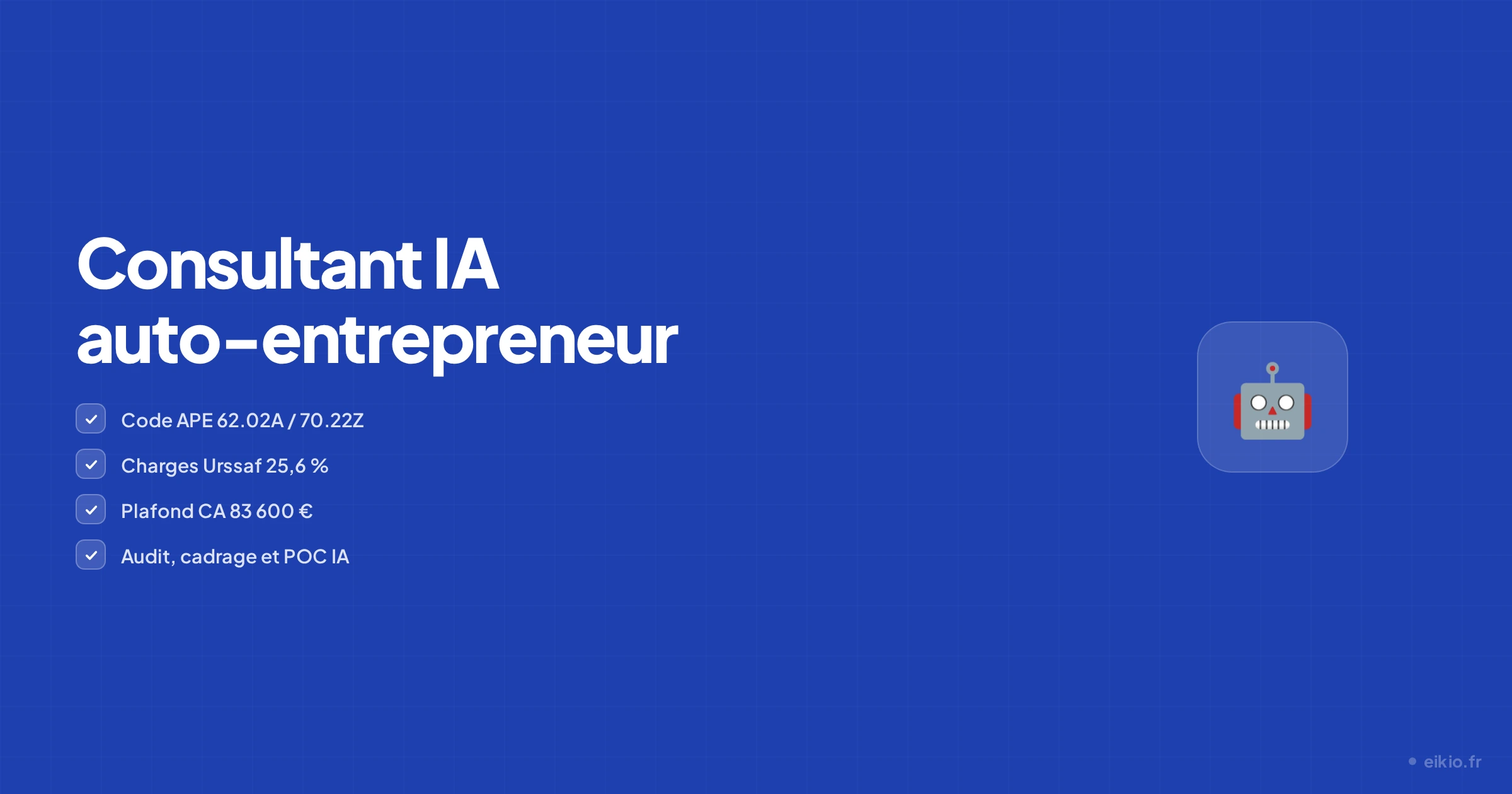 Devenir consultant IA auto-entrepreneur en 2026 : guide complet