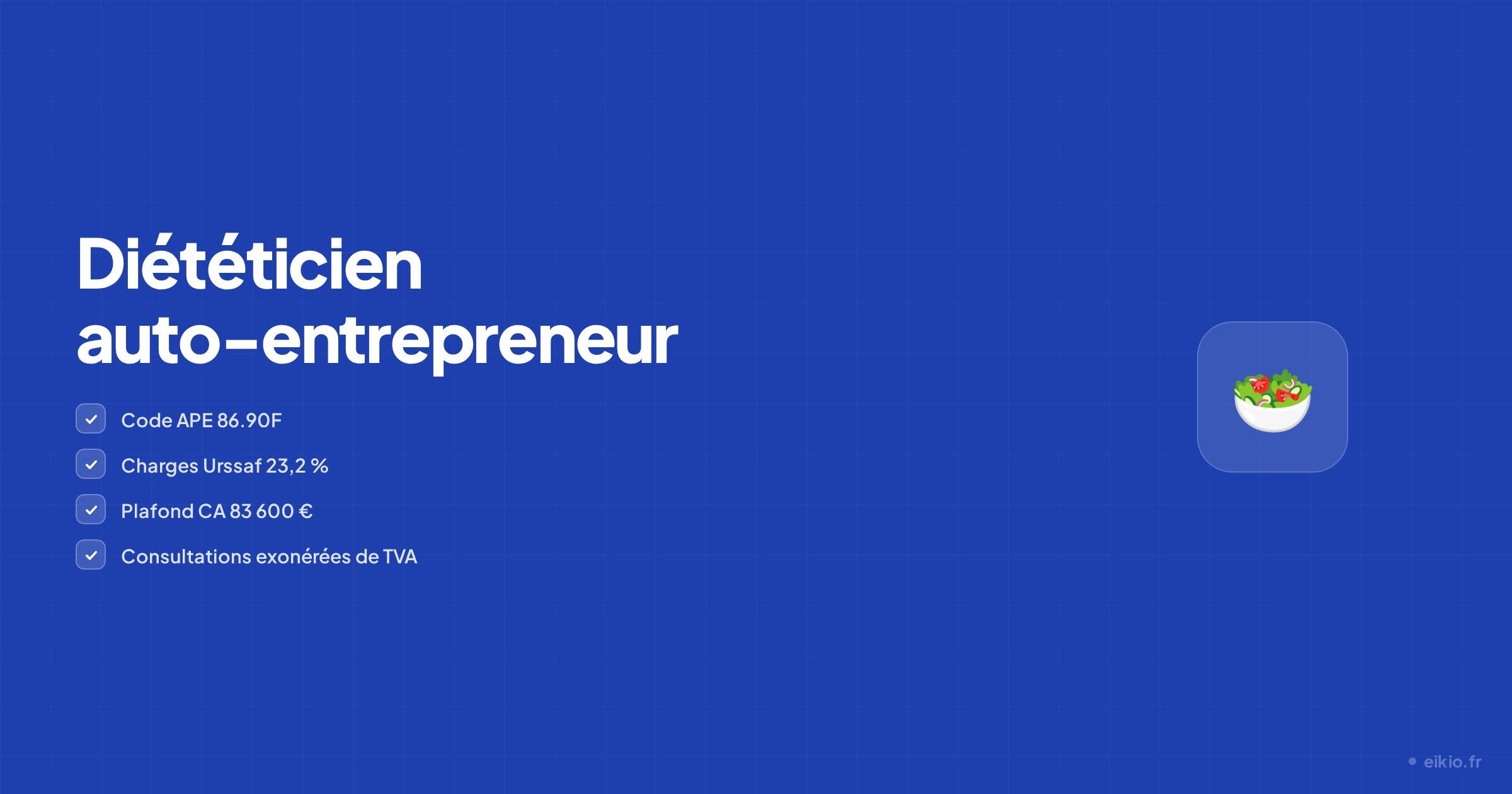 Devenir diététicien auto-entrepreneur en 2026 : guide complet